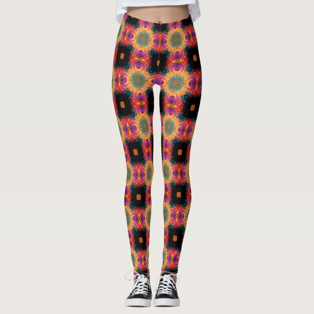 Tetra Color Wild Pattern Leggings (Vorderseite)