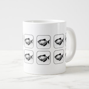 Tetra Square Knopfmuster aus schwarzem Rock Jumbo-Tasse