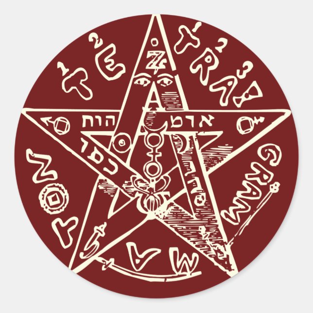 Tetragrammaton Runder Aufkleber (Vorderseite)