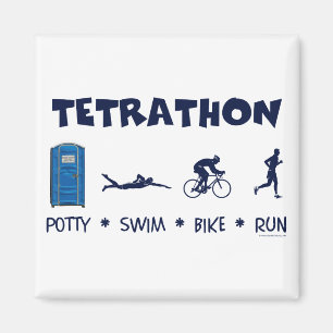 Tetrathon Triathlon-T - Shirt Magnet