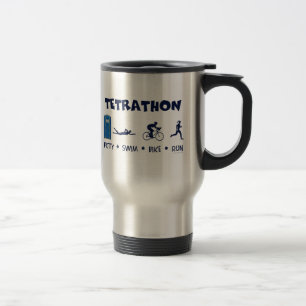 Tetrathon Triathlon-T - Shirt Reisebecher