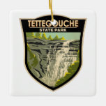 Tettegouche Staat Park Minnesota Vintag Keramikornament<br><div class="desc">Tettegouche Staat Park Vektorgrafik Design. Der Park umfasst sechs Binnenseen,  vier Wasserfälle und einen Strand am Superior-See.</div>