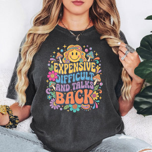 Teuer Schwierig Sagt Zurück Groovy Smiley T-Shirt