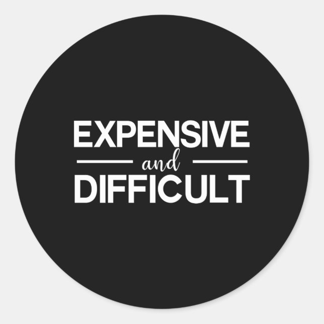 teuer und schwierig Bougie Bougee's oder N Runder Aufkleber (Vorderseite)