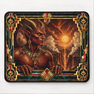 Teufel, Art Deco Mythisch Mousepad