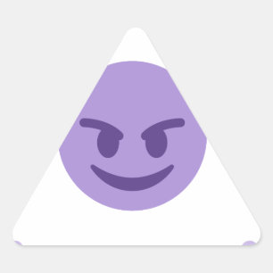 Teufel Emoji Dreieckiger Aufkleber