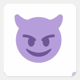 Teufel Emoji Quadratischer Aufkleber