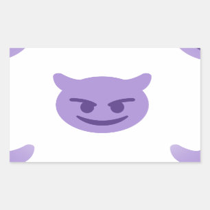 Teufel Emoji Rechteckiger Aufkleber