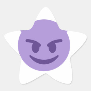 Teufel Emoji Stern-Aufkleber