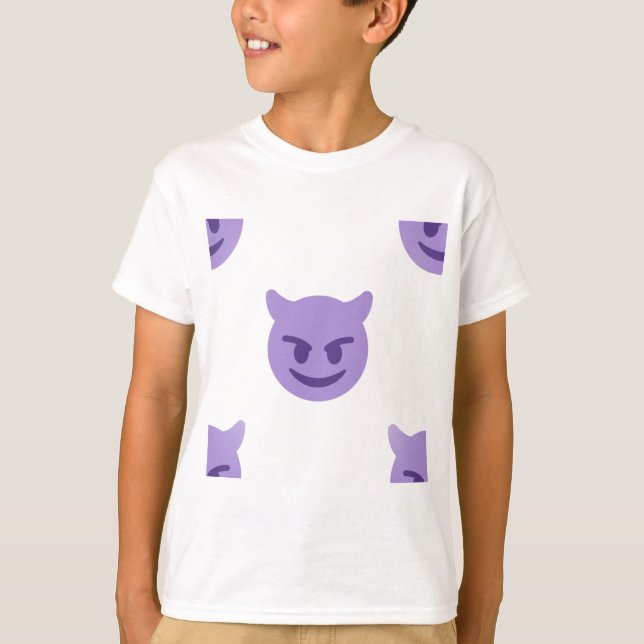 Teufel Emoji T-Shirt (Vorderseite)
