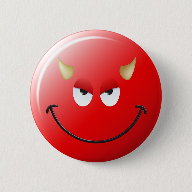 Teufel-Gesicht Button (Vorderseite)
