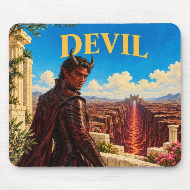 Teufel, Gothic Fantasy Monster Mousepad (Vorne)
