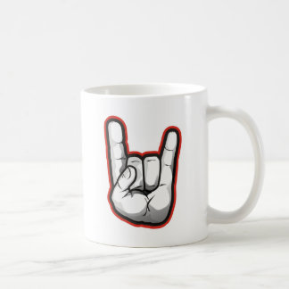 Teufel-Horn-Handzeichen Kaffeetasse