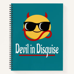 Teufel in verkleiden Emoji Hot Trendy Funny Weiß Notizbuch