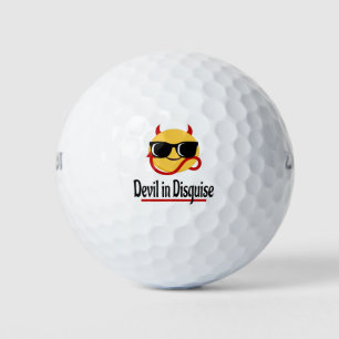 Teufel in Verkleidung Emoji Hot Trendy Lustig weiß Golfball