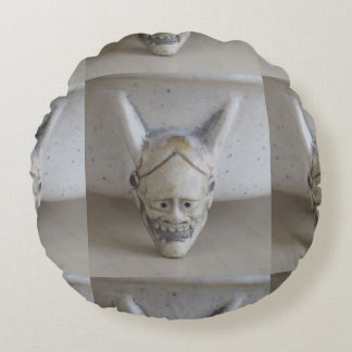 Teufel-Masken-Bonsais-Topf-Kissen Rundes Kissen