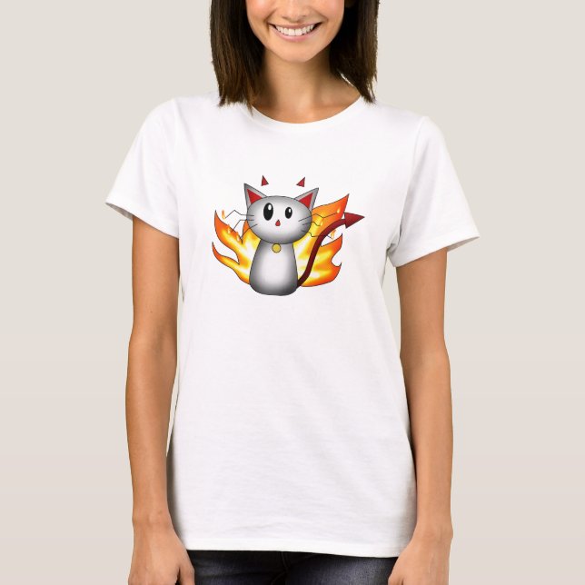 Teufel-Miezekatze T-Shirt (Vorderseite)