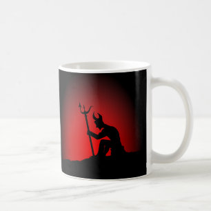 Teufel-Nachsinnen über Kaffeetasse