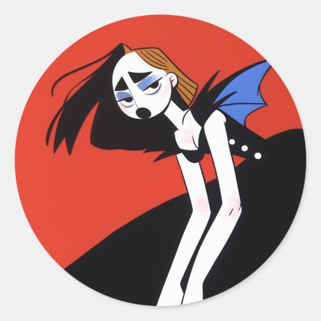 Teufel Runder Aufkleber (Vorderseite)