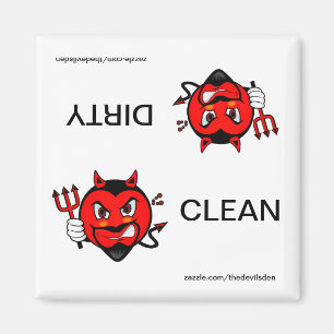 Teufel-sauberer schmutziger Spülmaschinen-Magnet Magnet