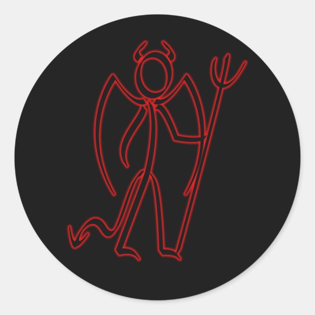 Teufel - Stickman Stickers (Vorderseite)