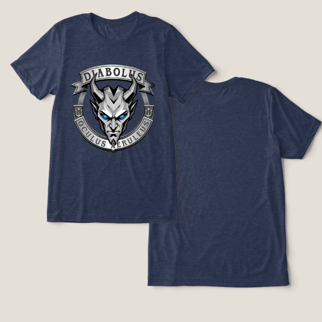 Teufel Tri-Blend Shirt (Design Vorderseite & Rückseite)