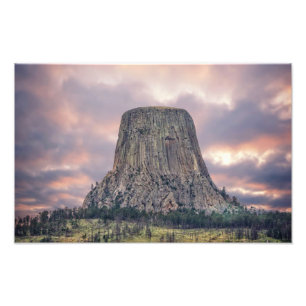 Teufel-Turm-fantastische Wolken Fotodruck