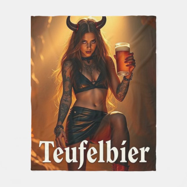 Teufelbier: straight from hell fleecedecke (Vorderseite)