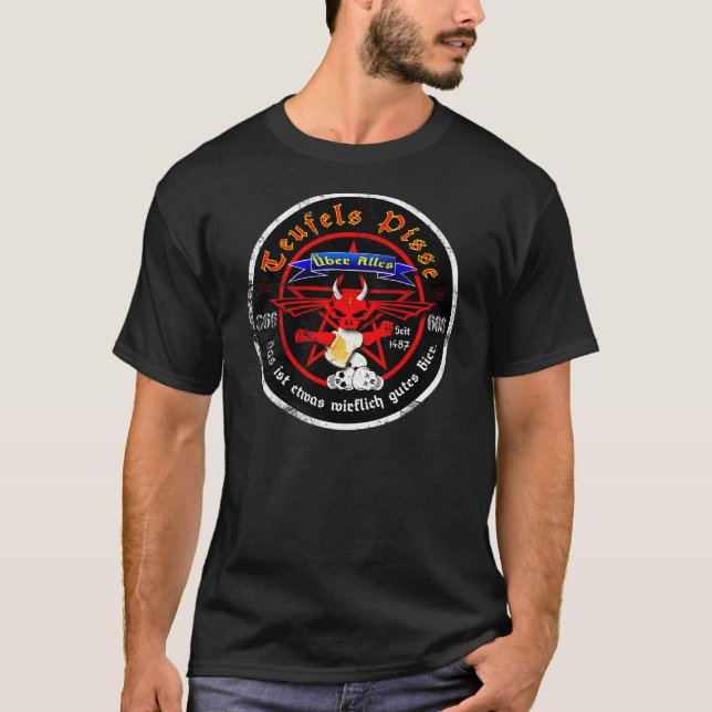 Teufels Pisse - diabolisch gutes deutsches Bier T-Shirt (Vorderseite)