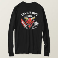 Teufels-Würfelhöhle-RPG-Gamer-T-Shirt – Roter Dämo