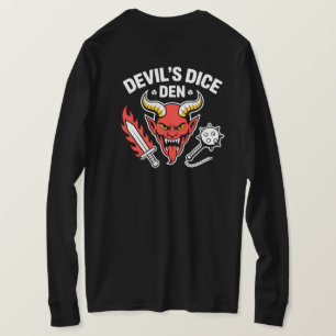 Teufels-Würfelhöhle-RPG-Gamer-T-Shirt – Roter Dämo T-Shirt