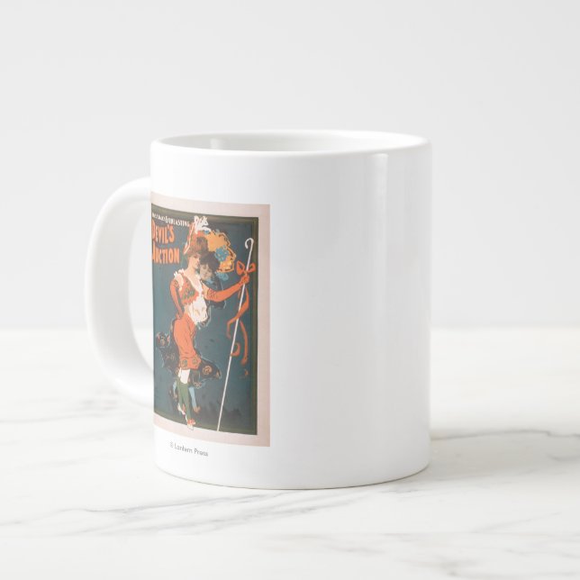 Teufelsauktion Frau im Kostümtheater 2 Jumbo-Tasse (Vorderseite Links)