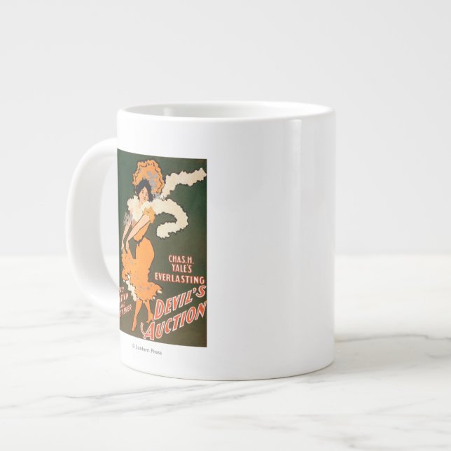 Teufelsauktionsfrau im Kostümtheater Jumbo-Tasse (Vorderseite Links)