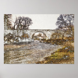 Teufelsbrücke Kirkby Lonsdale Kunstprint Poster