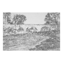 Teufelsbrücke und Stanley Bridge Kirkby Lonsdale Poster