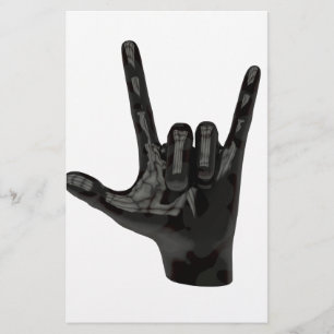 Teufelshörner Hand Briefpapier