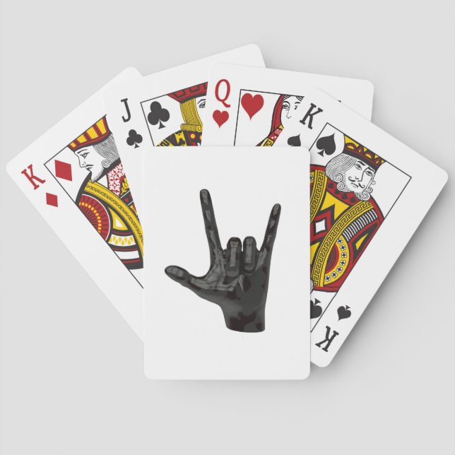 Teufelshörner Hand Spielkarten (Rückseite)