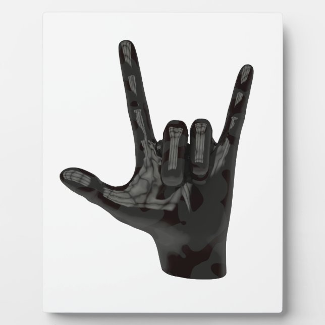 Teufelshornhand Fotoplatte (Vorderseite)