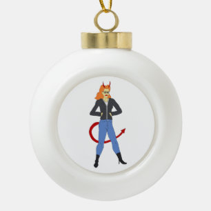 Teufelskerl Keramik Kugel-Ornament