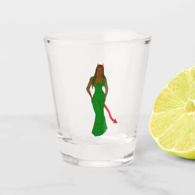Teufelskerl Schnapsglas (Vorderseite)