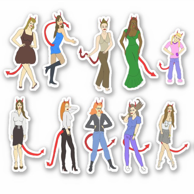 Teufelskildchen Aufkleber (Vorderseite)