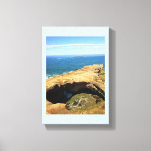 Teufelskugel & Otter Rock, OR Leinwanddruck