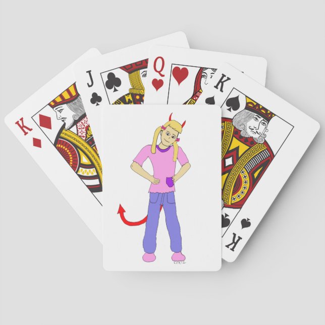 Teufelsmädchen Spielkarten (Rückseite)