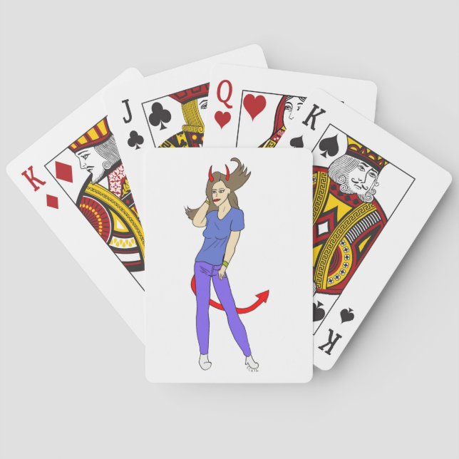 Teufelsmädchen   spielkarten (Rückseite)