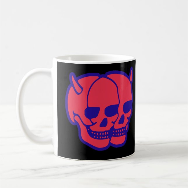 Teufelsschädel Gothic Alternative Punk-Ästhetik Du Kaffeetasse (Links)