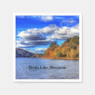 Teufelssee, landschaftliches Foto von Wisconsin Serviette
