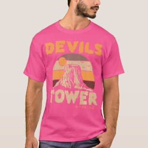 Teufelturm Wyoming Wandergebirge Camping T-Shirt