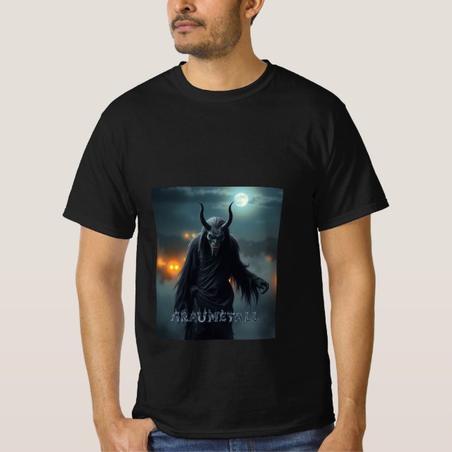Teuflisch und mit langem Fell Teufel Graumetall T-Shirt (Vorderseite)