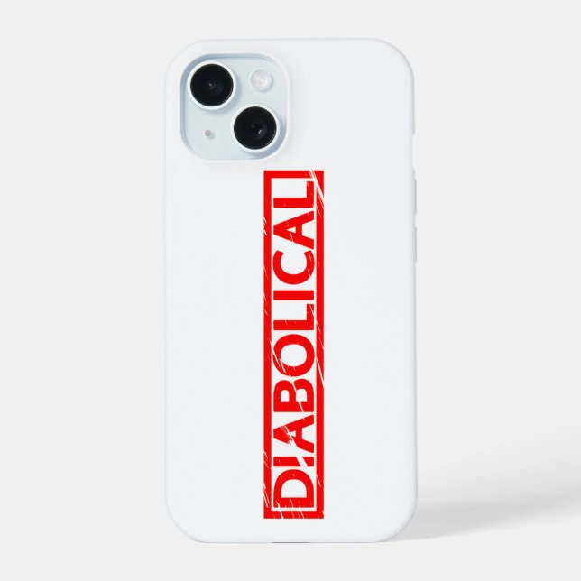 Teuflischer Stempel iPhone 15 Hülle (Rückseite)