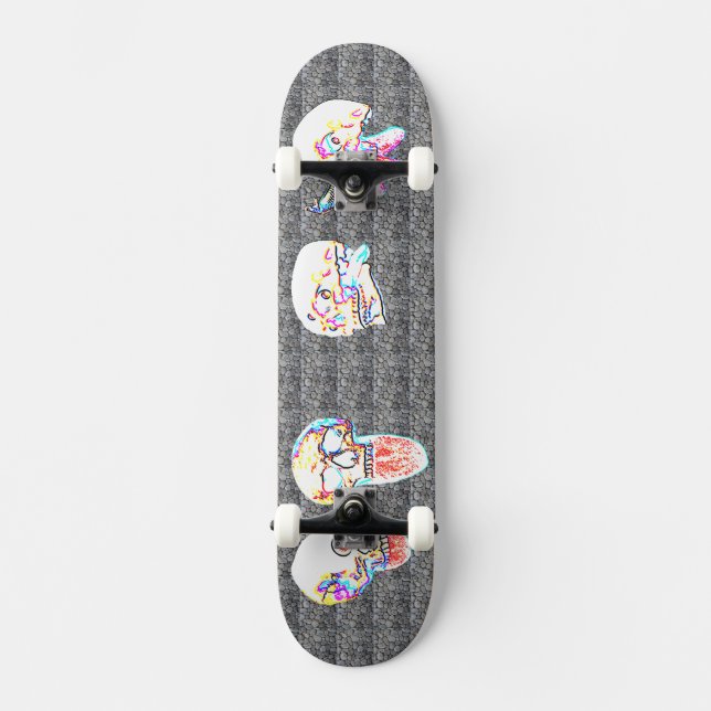 Teure Kreide Skateboard (Vorderseite)